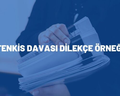 Tenkis Davası Dilekçe Örneği