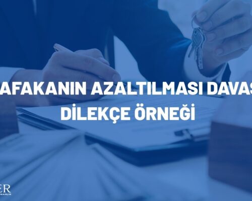 Nafakanın Azaltılması Davası Dilekçe Örneği